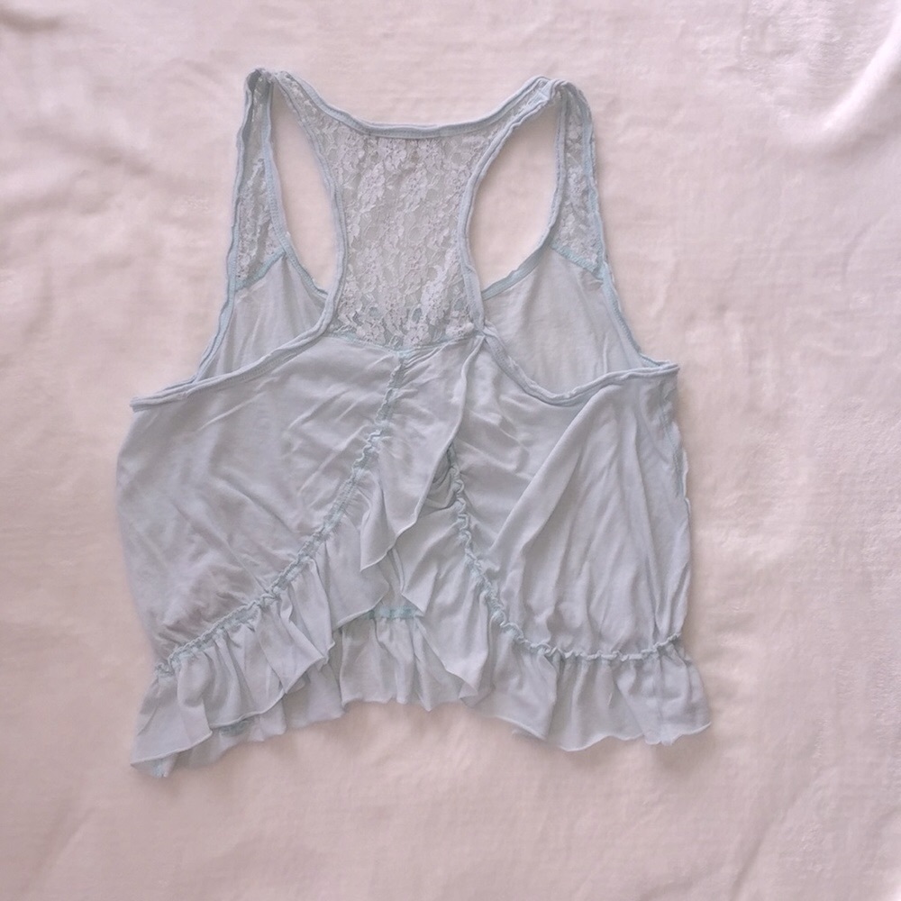 Lace Razorback Ruffle Top - Picture 3 of 3